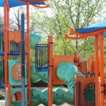 Countryside Park playground's slides and tunnels