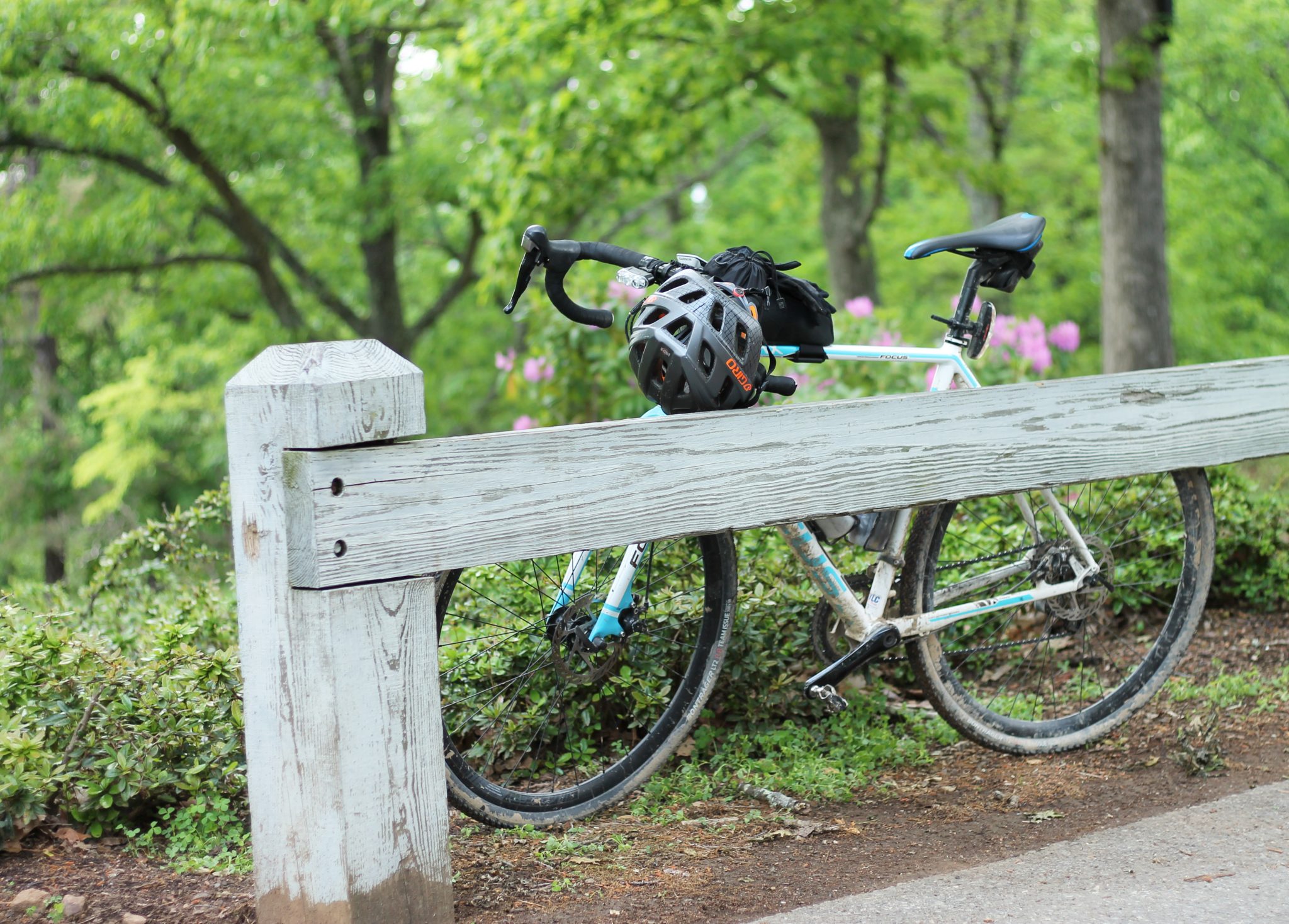 Mountain bike in Mill Mountain Park in Roanoke