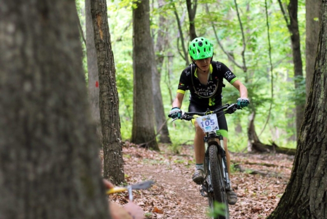 Sidewinder mountain biking trail in Mill Mountain Park in Roanoke