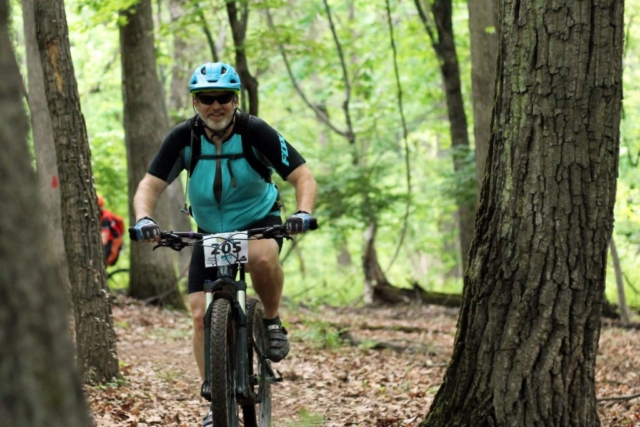 Sidewinder mountain biking trail in Mill Mountain Park in Roanoke