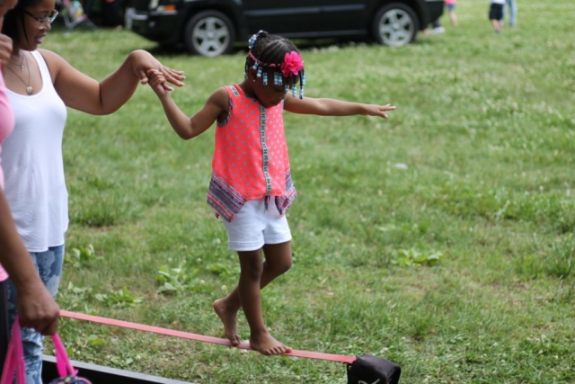 Slackline at Kids to Parks Day in Roanoke