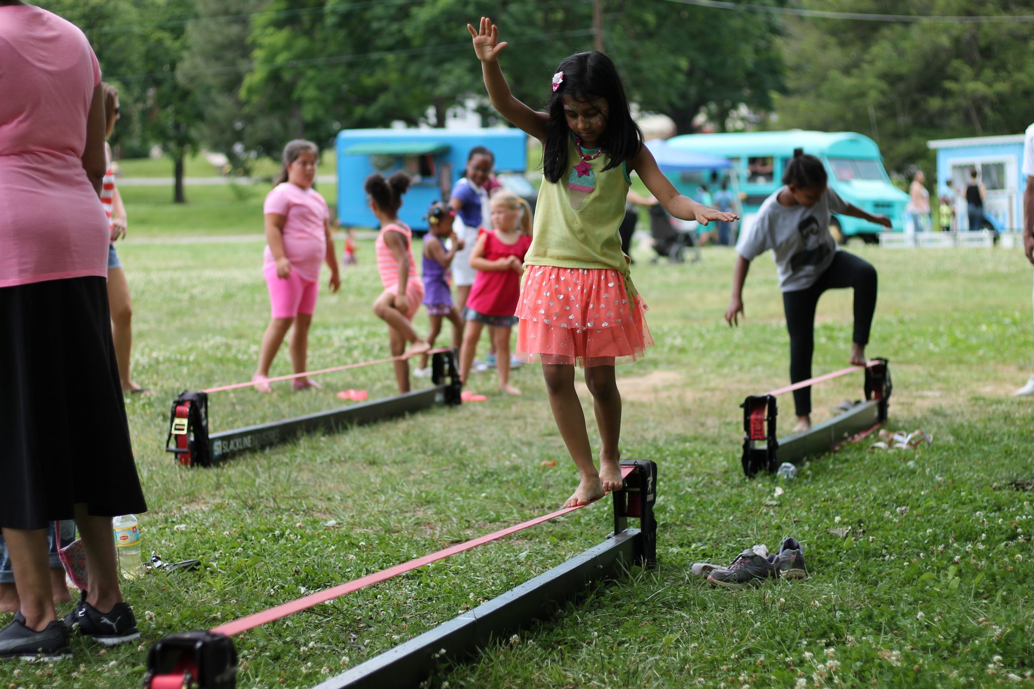 Slackline at Kids to Parks Day in Roanoke