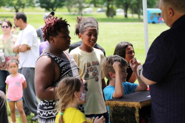 Magician at Kids to Parks Day in Roanoke