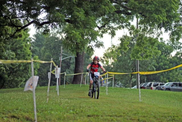 Fishburn youth mountain biker in Roanoke Park