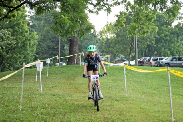 Fishburn youth mountain biker rides in Roanoke;s park