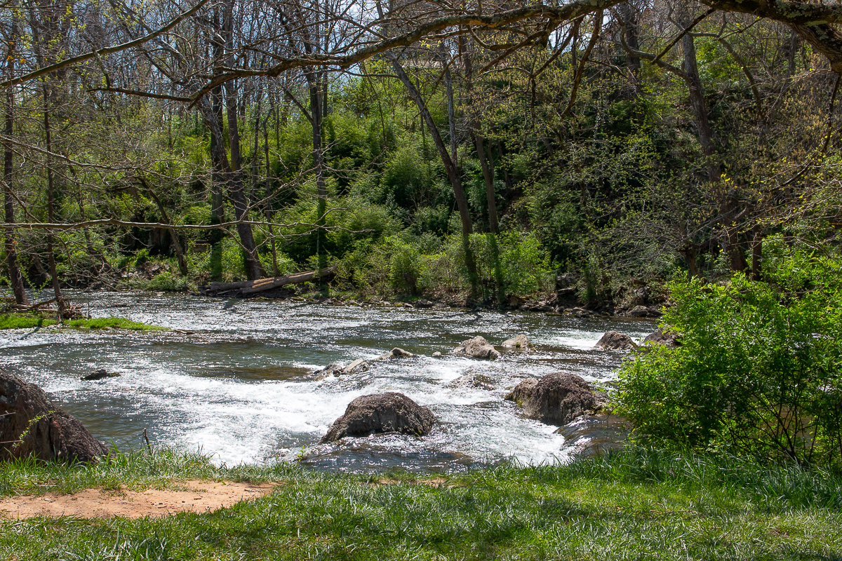 Tinker Creek running on a sunny day