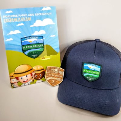 Junior Ranger booklet, badge, and hat