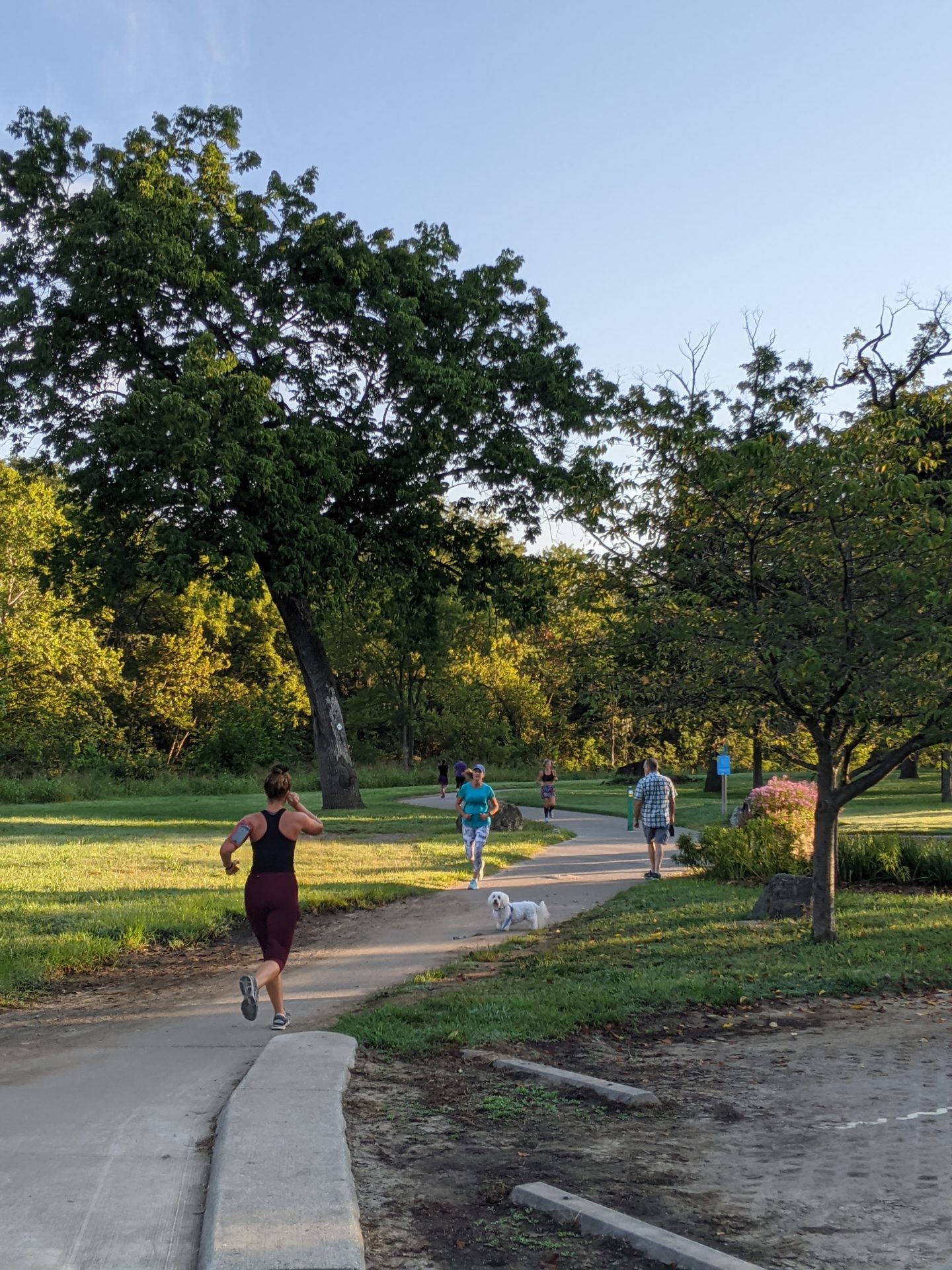 Park users along the Roanoke River Greenway