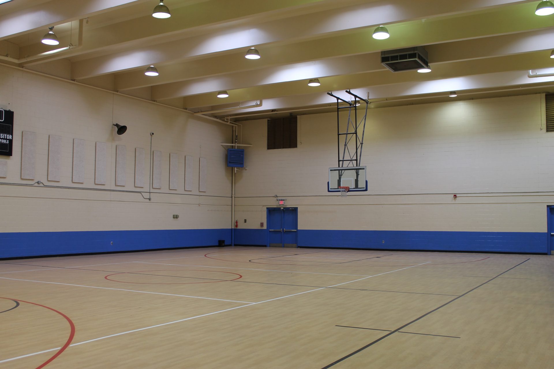 Indoor basketball court