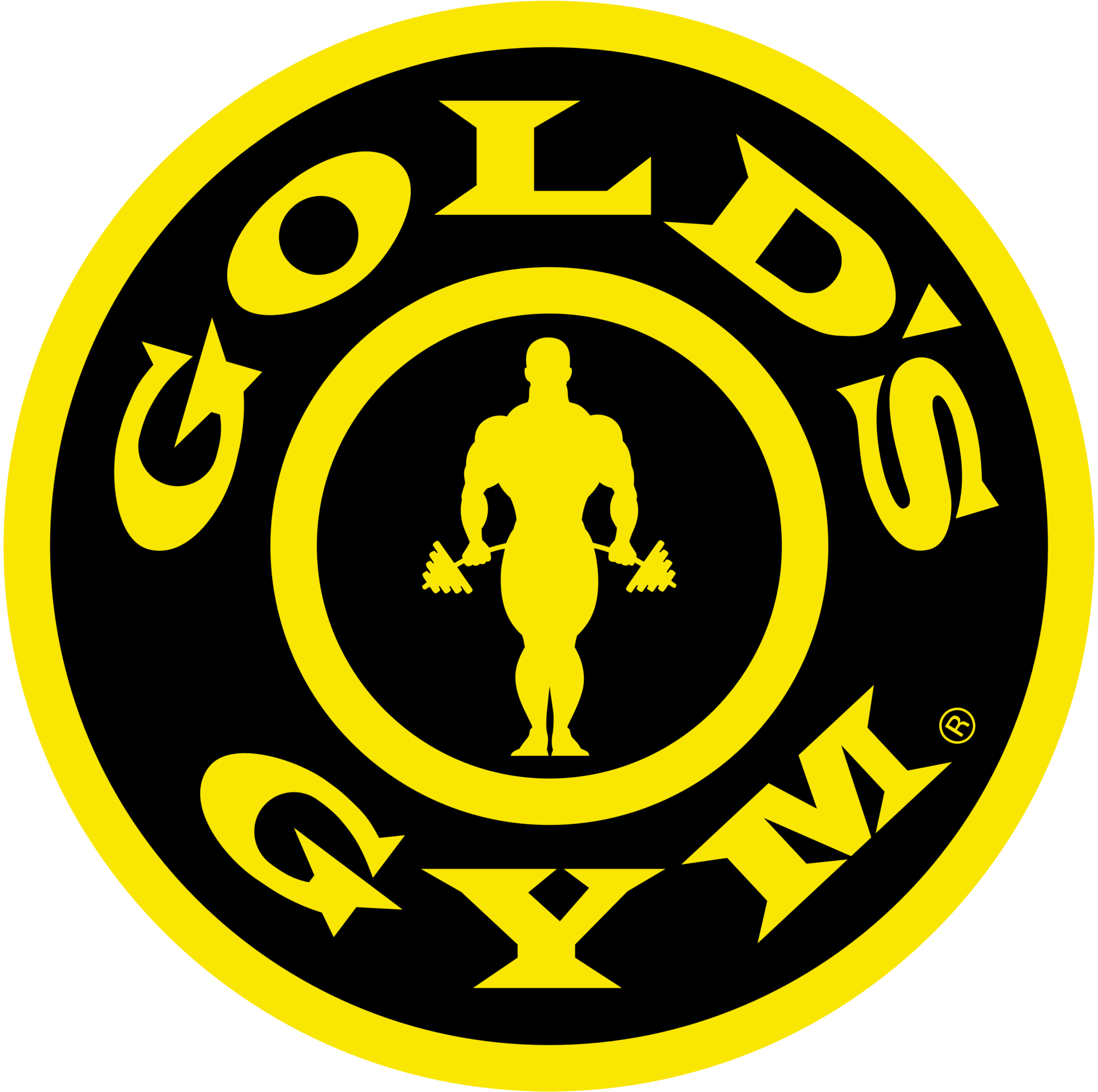 Golds Gym Logo- weightlifter