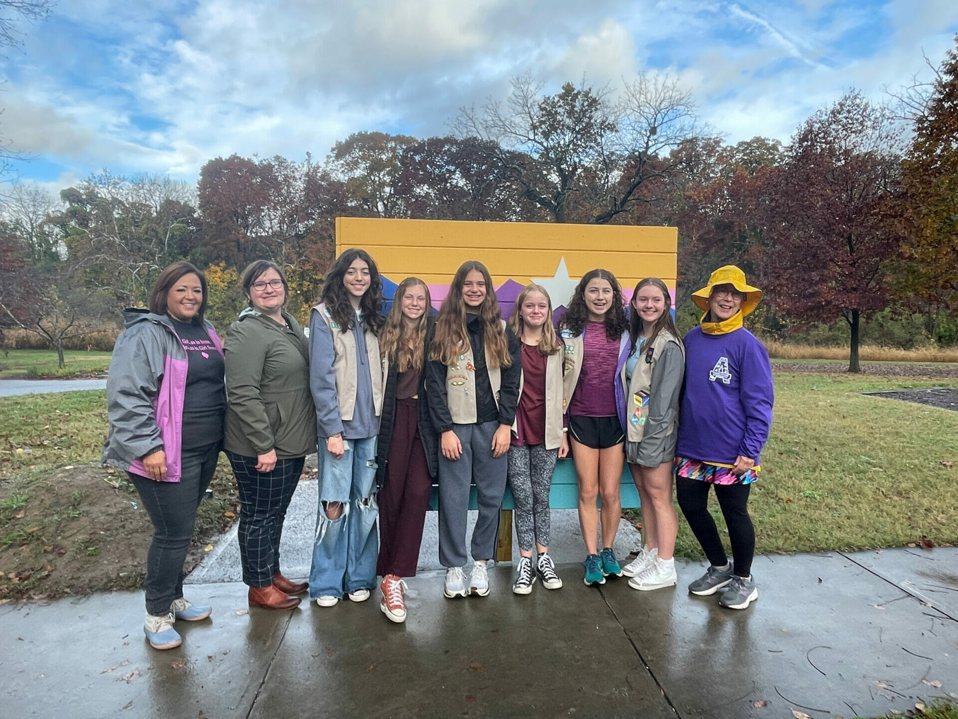 Ribbon Cutting for Nursing Pod built by Girl Scout Troop 170