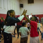 CIAA Athlete visit at Eureka Rec Center