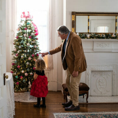 Guests enjoying the Historic Fishburn Mansion during the annual Holiday Open House