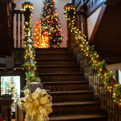 Historic Fishburn Mansion Decorated for Christmas Holiday