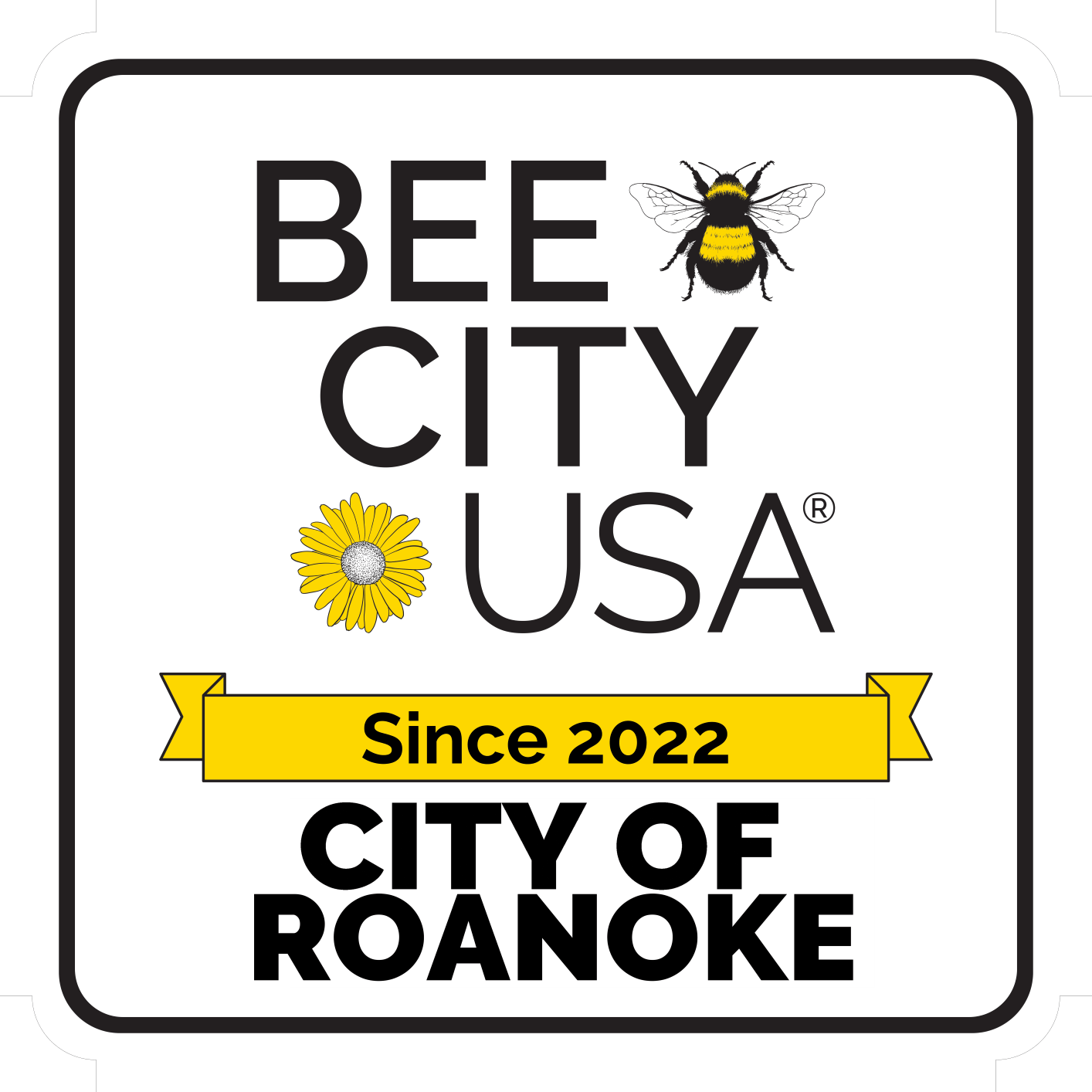 City of Roanoke Bee City Garden Sign