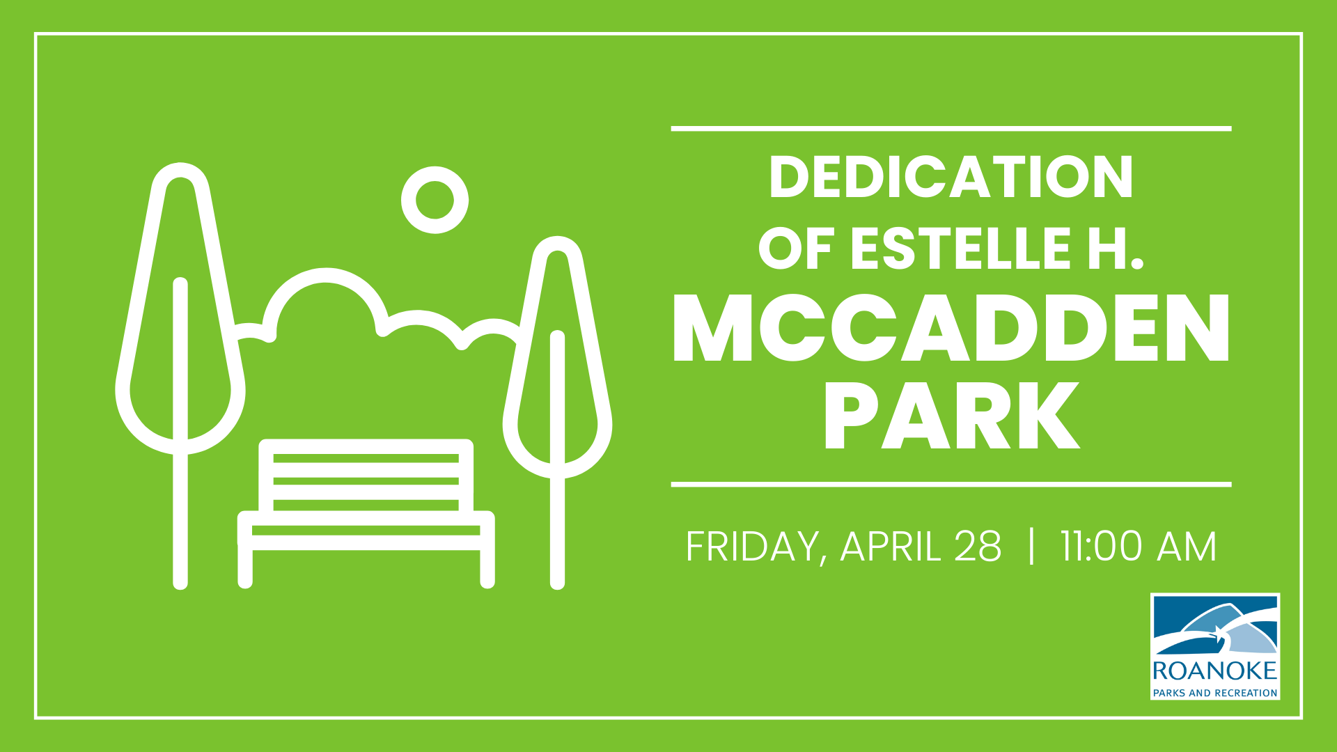 McCadden Park Dedication Invitation Facebook Event Cover