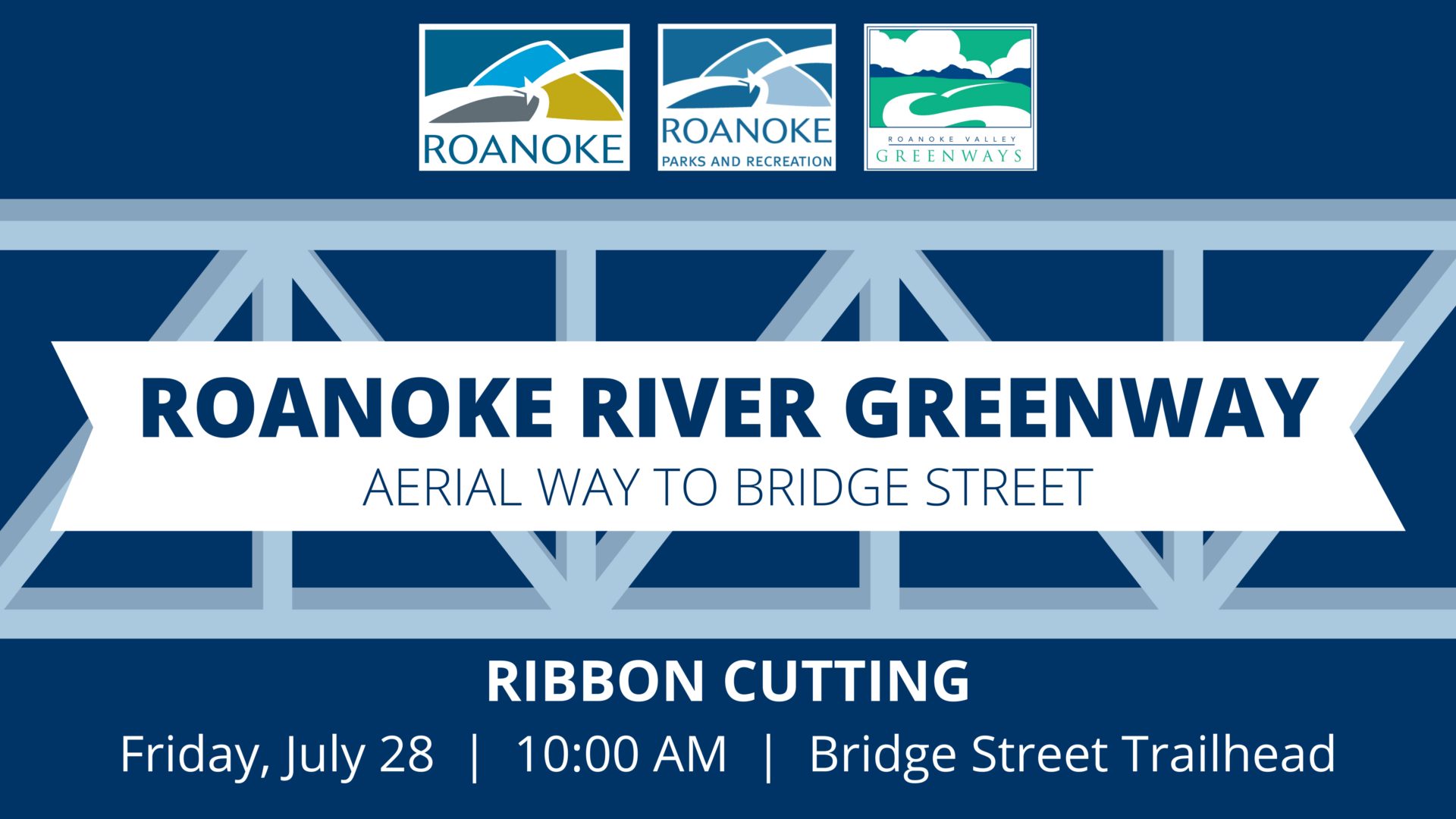 RRG Ribbon Cutting Friday July 28 10 AM Bridge Street Trailhead