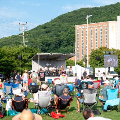Freedom Festival and Fireworks Roanoke Crowd watching Live Music at Freedom Festival