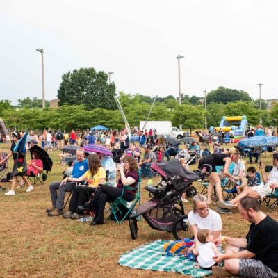 Freedom Festival and Fireworks Roanoke A crowd gathered at River's Edge Park in Roanoke awaiting Fireworks show