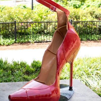 Larger than Life Sculpture resembling a woman's high heel shoe