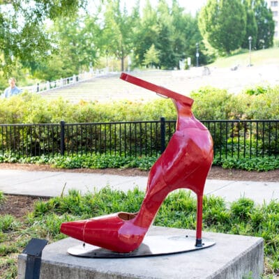 Larger than Life Sculpture resembling a woman's high heel shoe
