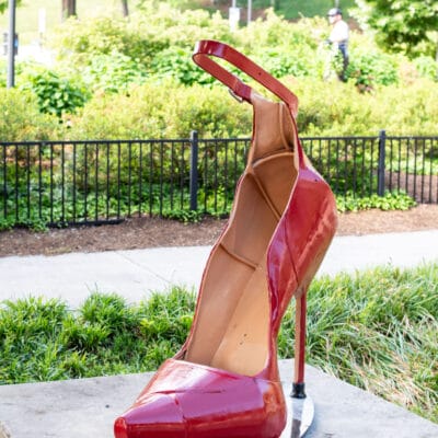 Larger than Life Sculpture resembling a woman's high heel shoe