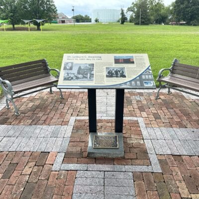 McCadden Park Interpretive park sign honoring Dr. Lylburn C. Downing
