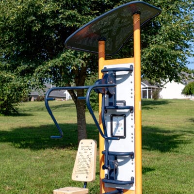 Countryside Park Greenway and Trails Exercise station along park path
