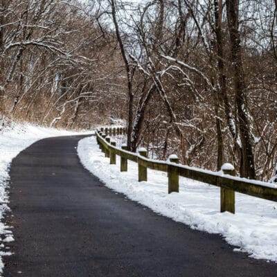 Lick Run Greenway in Brown Robertson Park LickRunGreenwayBrownRobertsonParkSnow web 330
