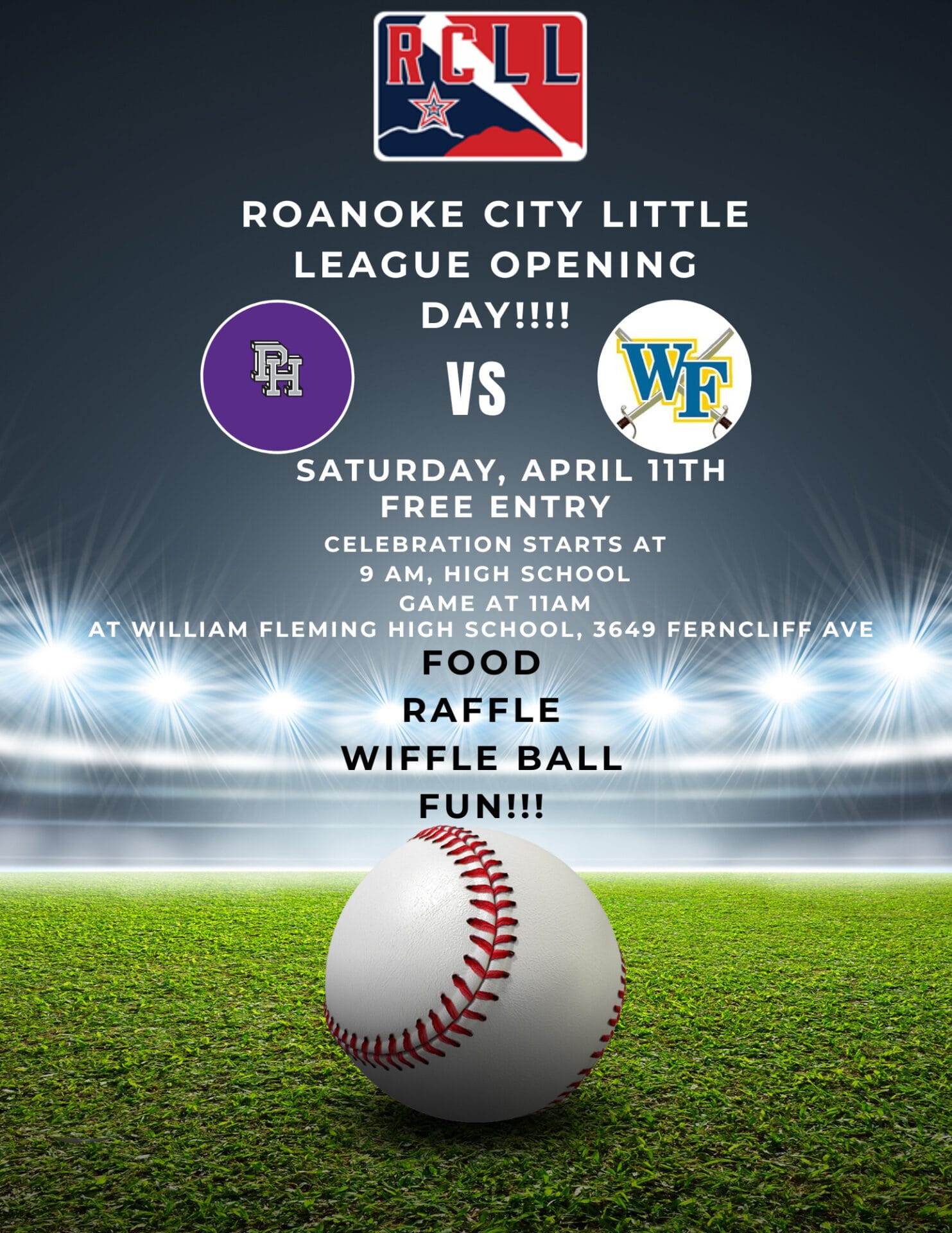 Blue and Red Baseball Event Flyer