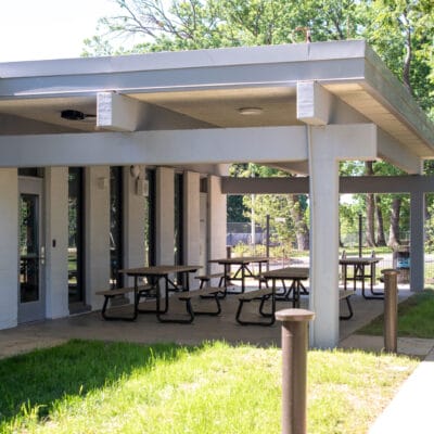 Eureka Recreation Center classroom outdoor space and patio EurekaRec06.26 254