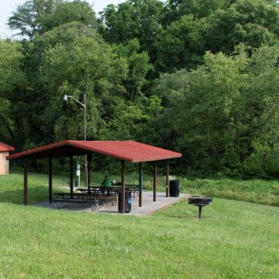 Washington Park Shelter (lower) Park shelter and restrooms